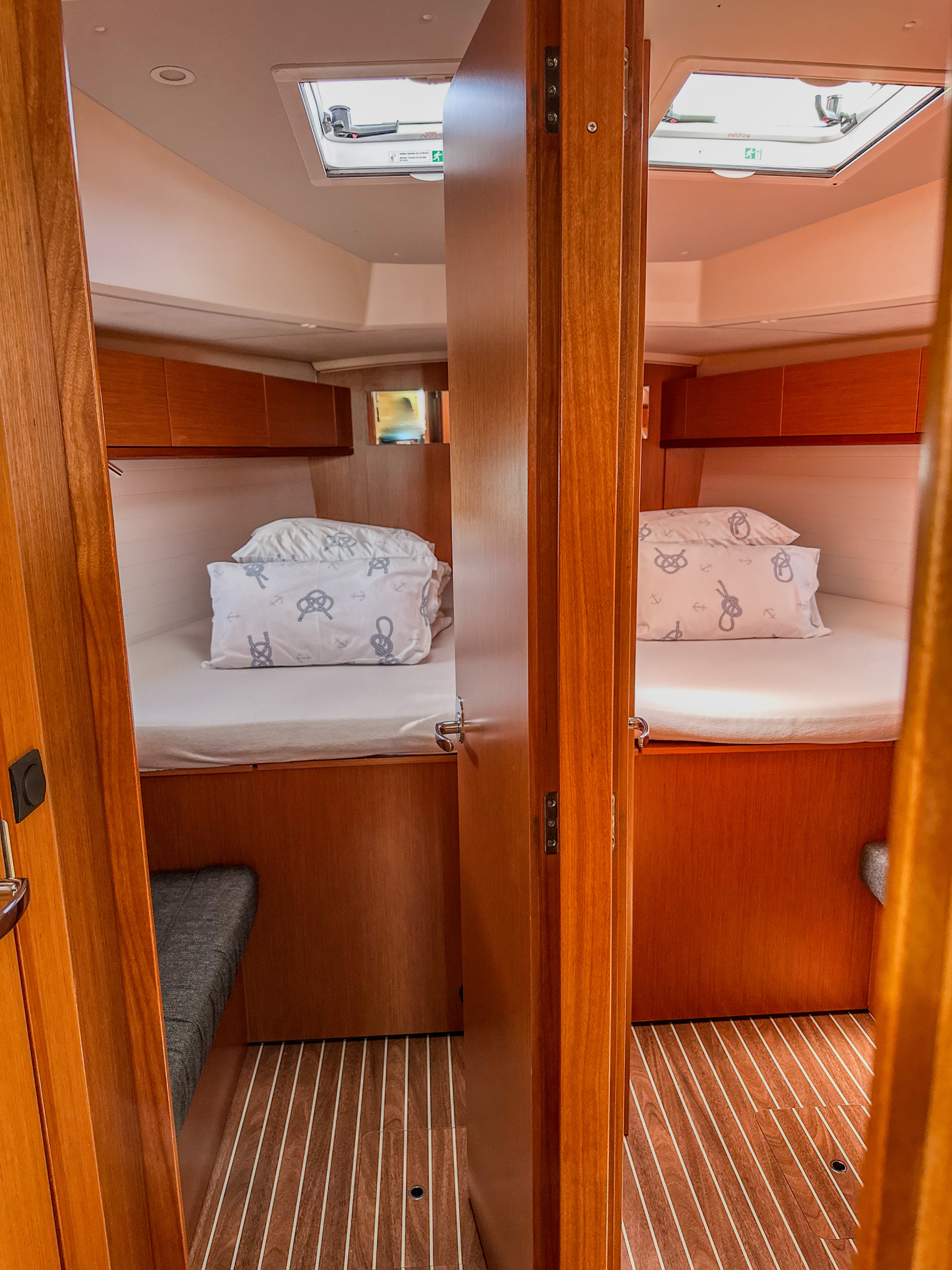 Avior’s bow cabins