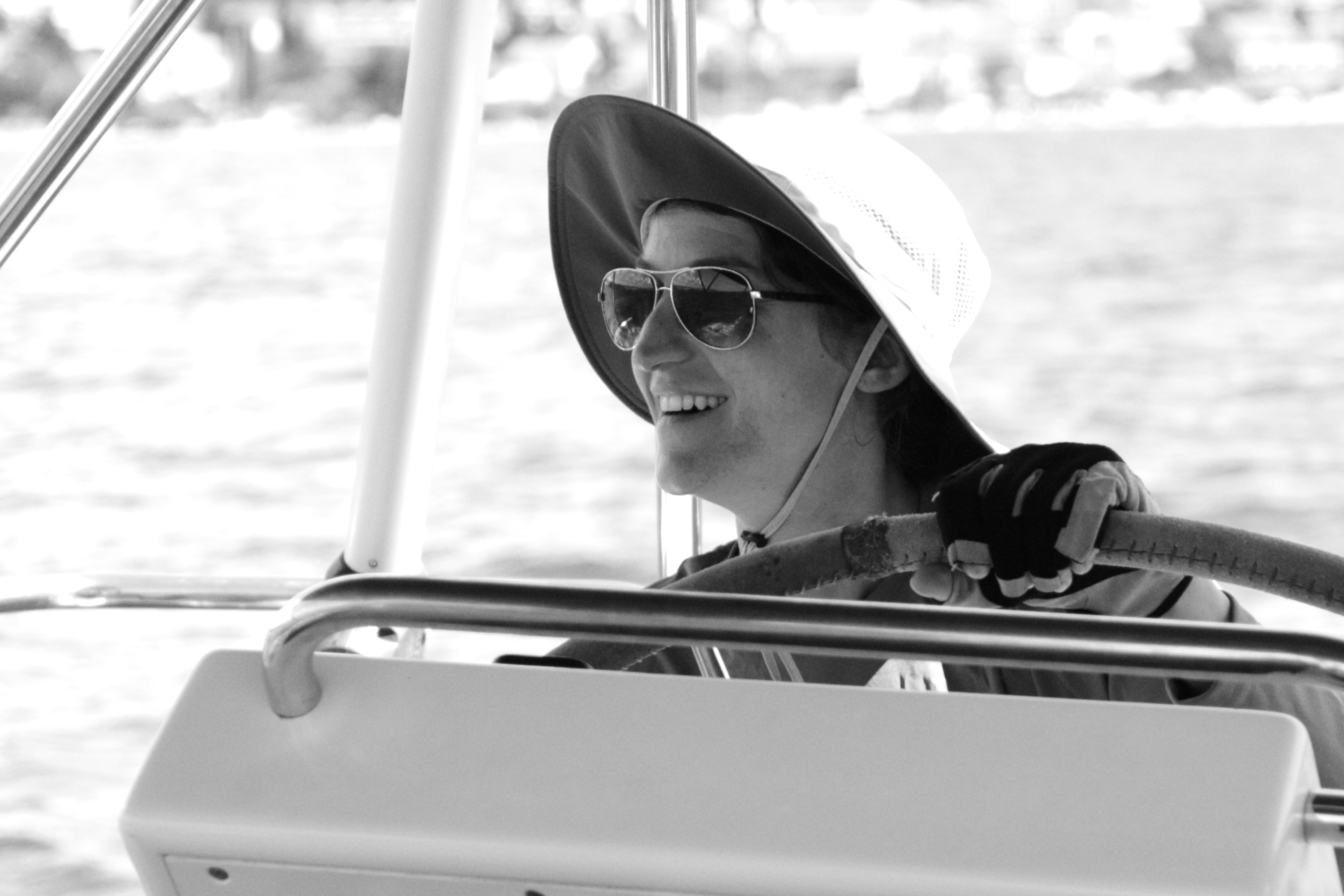 Lena at the helm